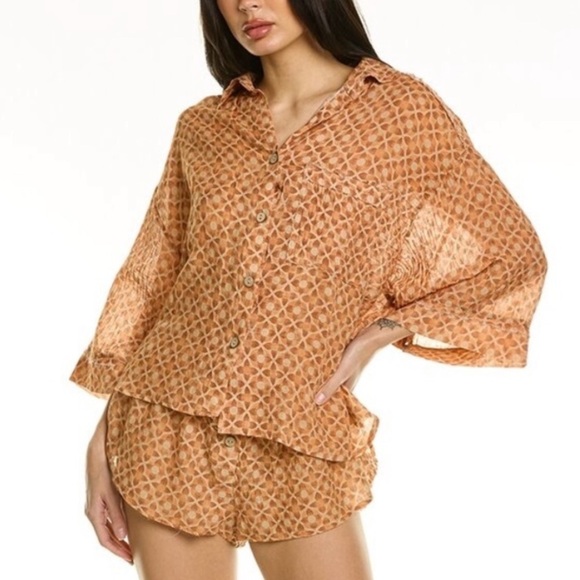 Free People Tops - Intimately Free People Celia Printed Blouse